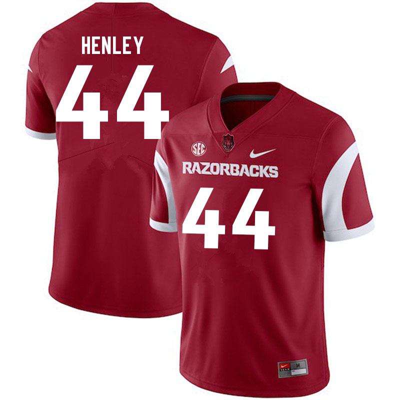 Men #44 Kaden Henley Arkansas Razorbacks College Football Jerseys Sale-Cardinal - Click Image to Close
